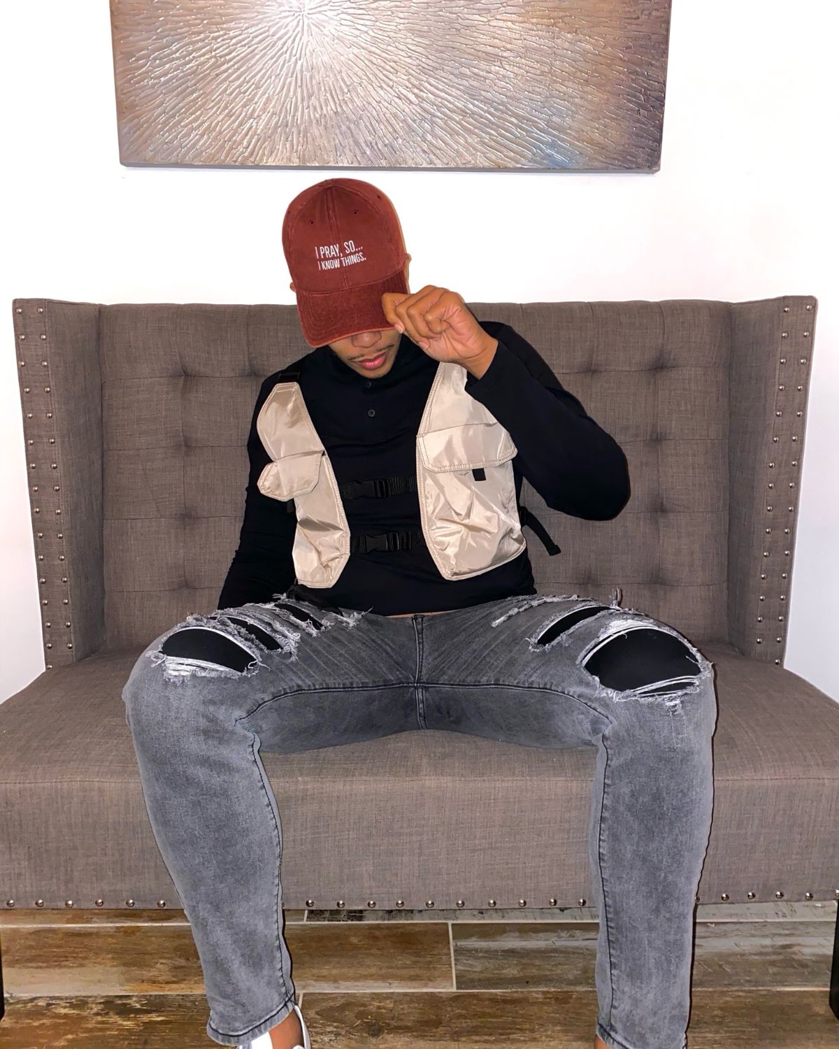 I Pray vintage twill cap